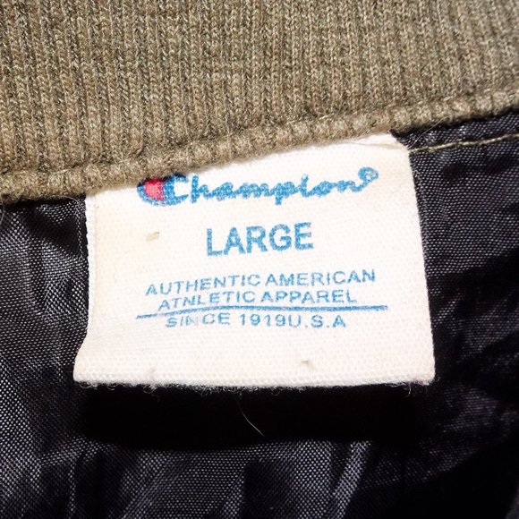 Champion Vintage Army Green Bomber Jacket - Picture 6 of 6